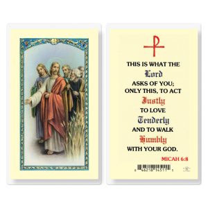 What The Lord Asks Laminated Prayer Card (pack of 25)