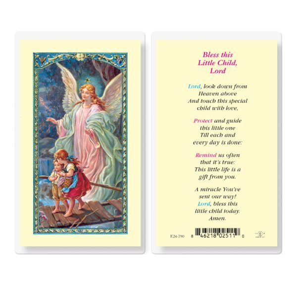 Bless This Little Child Lord Laminated Prayer Card (pack of 25)