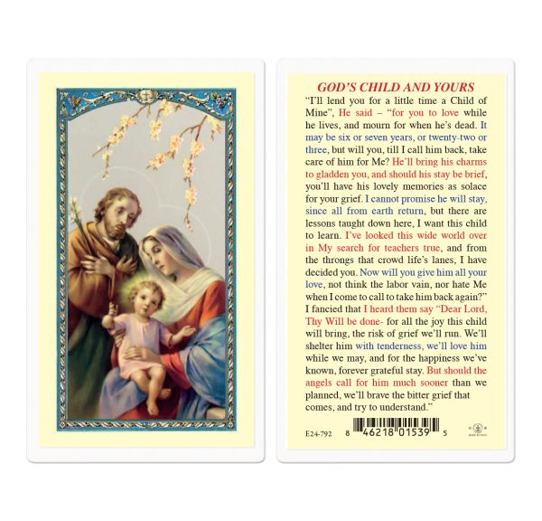 God's Child and Yours Laminated Prayer Card (pack of 25)