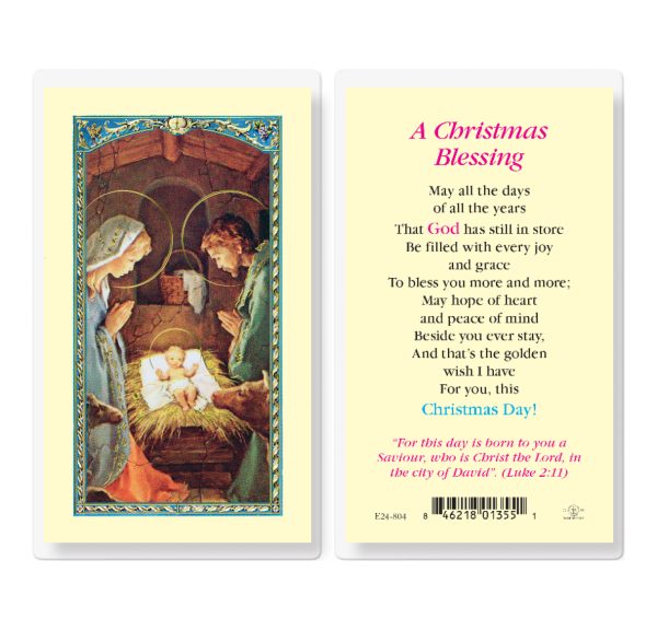 A Christmas Blessing Laminated Prayer Card (pack of 25)