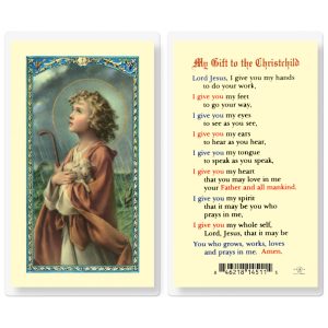 My Gift to The Christ Child Laminated Prayer Card (pack of 25)