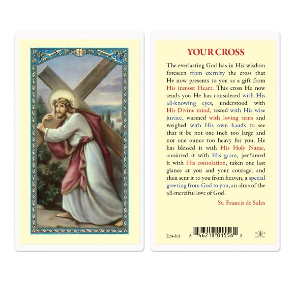 Your Cross Laminated Prayer Card (pack of 25)
