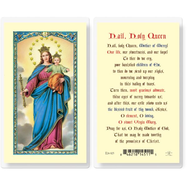 Hail Holy Queen Laminated Holy Card (pack of 25)