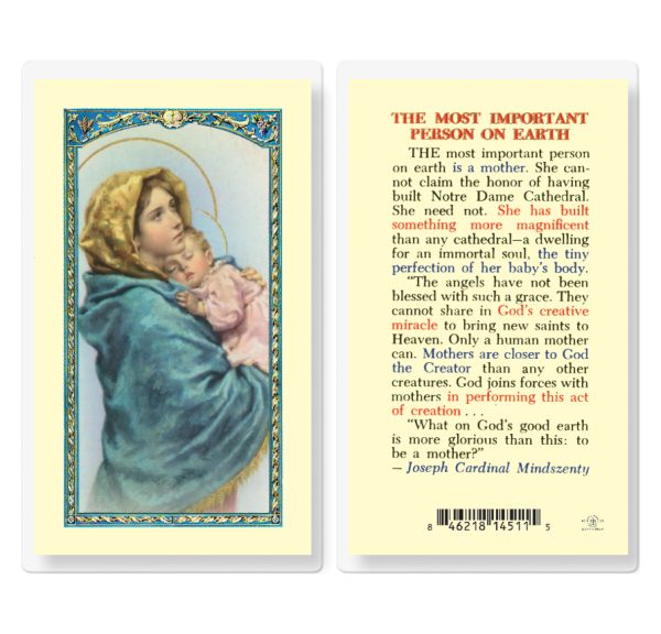 Most Important Person on Earth Laminated Prayer Card (pack of 25)