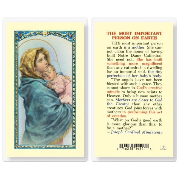 Most Important Person on Earth Laminated Holy Card (pack of 25)