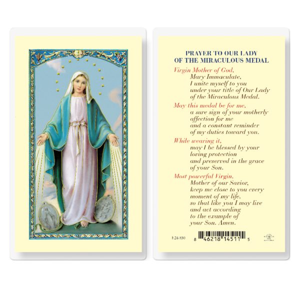 Our Lady of the Miraculous Medal Laminated Prayer Card (pack of 25)