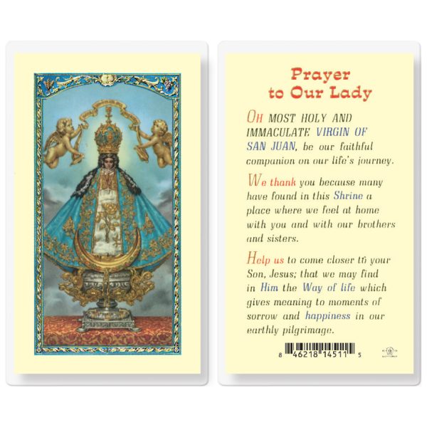 Our Lady of San Juan Laminated Holy Card (pack of 25)