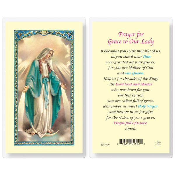 Prayer or Grace Laminated Holy Card (pack of 25)