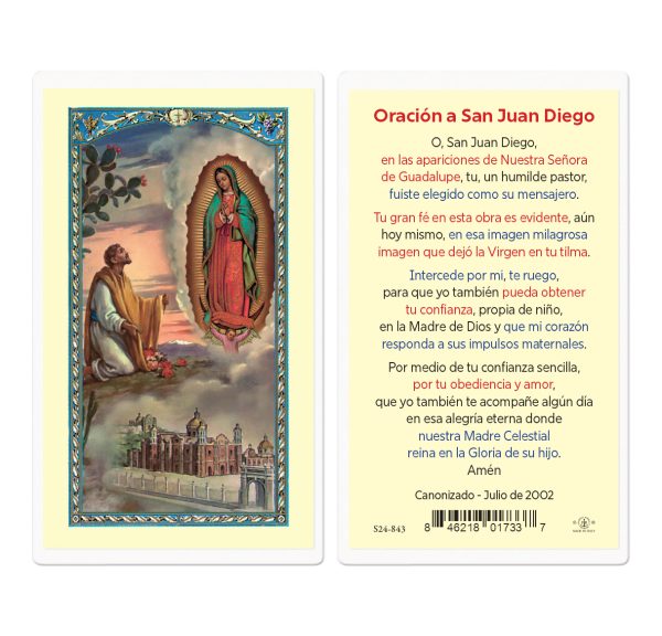 Our Lady of Guadalupe Laminated Prayer Card (pack of 25)