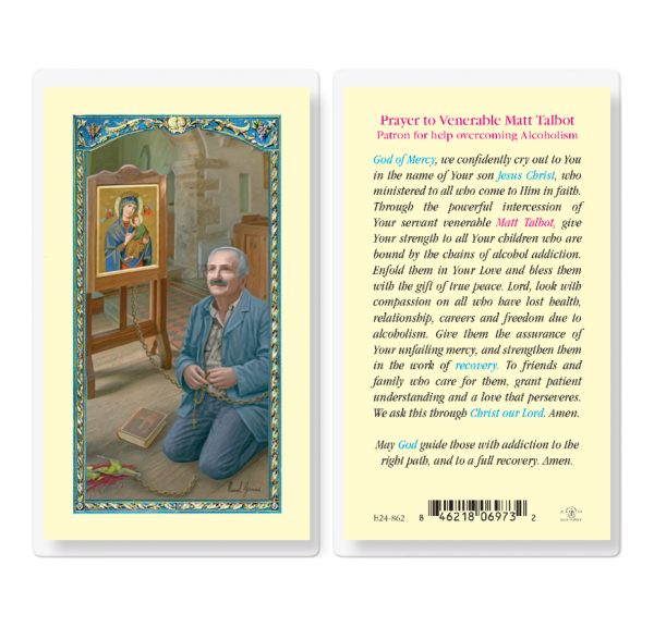 Saint Matt Talbot Laminated Prayer Card (pack of 25)