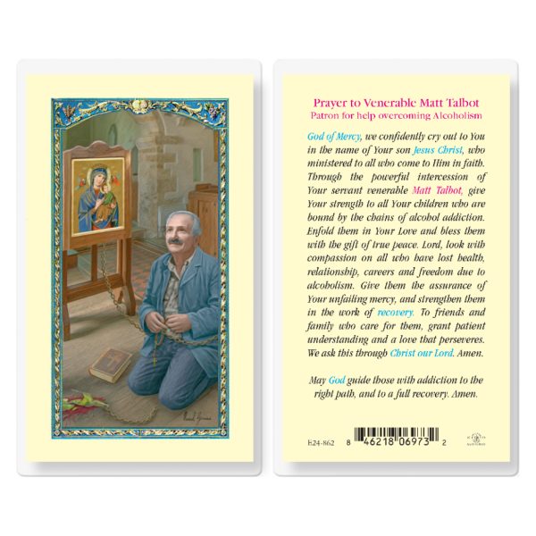 Saint Matt Talbot Laminated Holy Card (pack of 25)