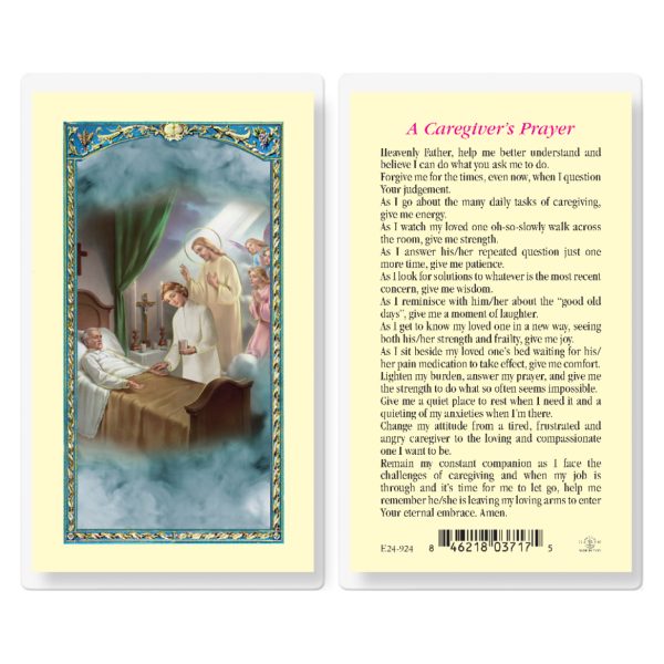Caregiver Prayer Laminated Holy Card (pack of 25)