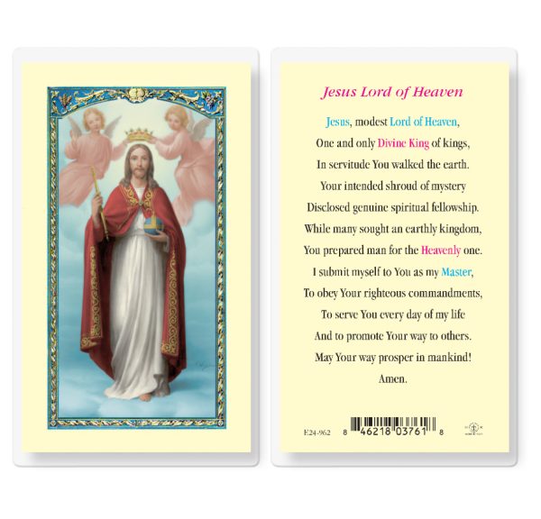 Lord of Heaven Laminated Prayer Card (pack of 25)