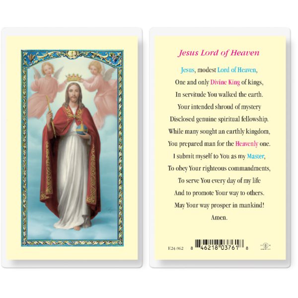 Lord of Heaven Laminated Holy Card (pack of 25)