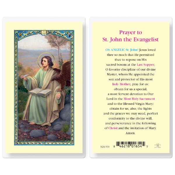 Saint John the Evangelist Laminated Holy Card (pack of 25)