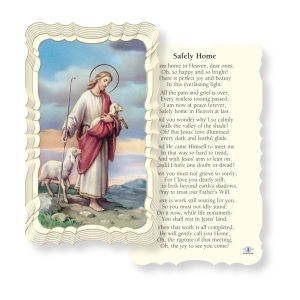 Safely Home Embossed Linen Prayer Card (Pack of 50)