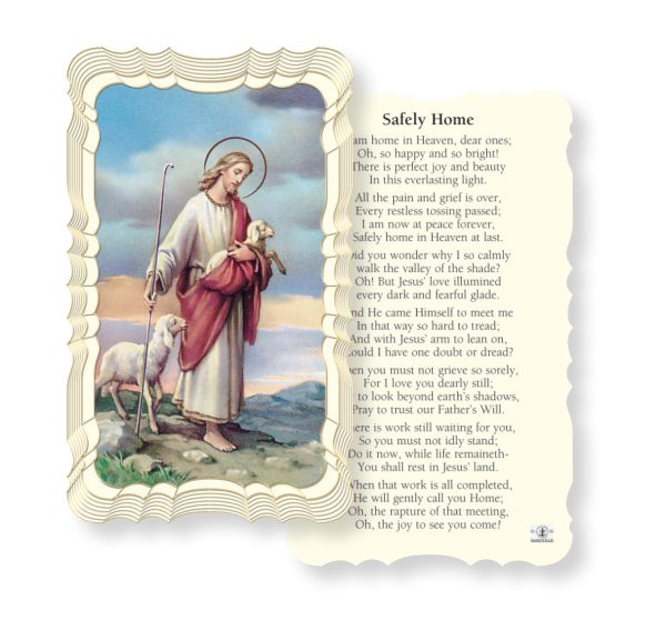 Safely Home Embossed Linen Prayer Card (Pack of 50)