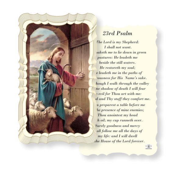 23rd Psalm Embossed Linen Prayer Card (Pack of 50)