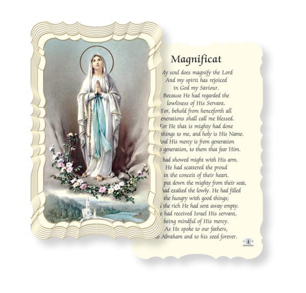 The Magnificat Embossed Linen Prayer Card (Pack of 50)
