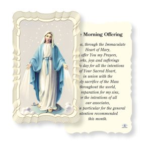 The Morning Offering Embossed Linen Prayer Card (Pack of 50)