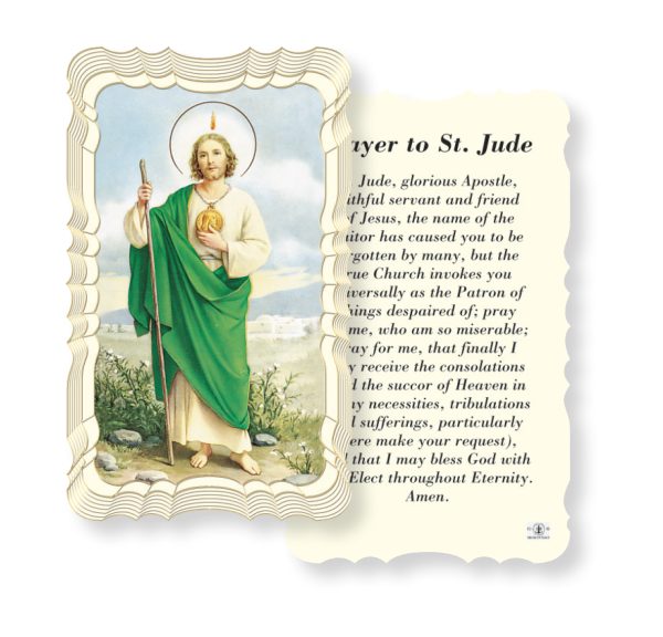 Prayer to Saint Jude Embossed Linen Prayer Card (Pack of 50)