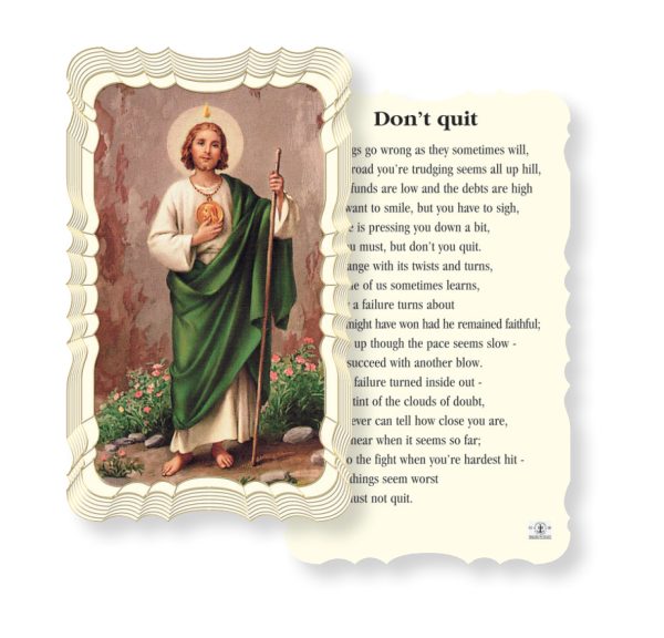 Prayer to Saint Jude Embossed Linen Prayer Card (Pack of 50)