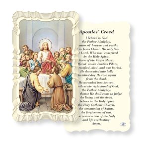 The Apostles' Creed Embossed Linen Prayer Card (Pack of 50)