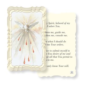 O Holy Spirit-Cnfirmation Embossed Linen Prayer Card (Pack of 50)