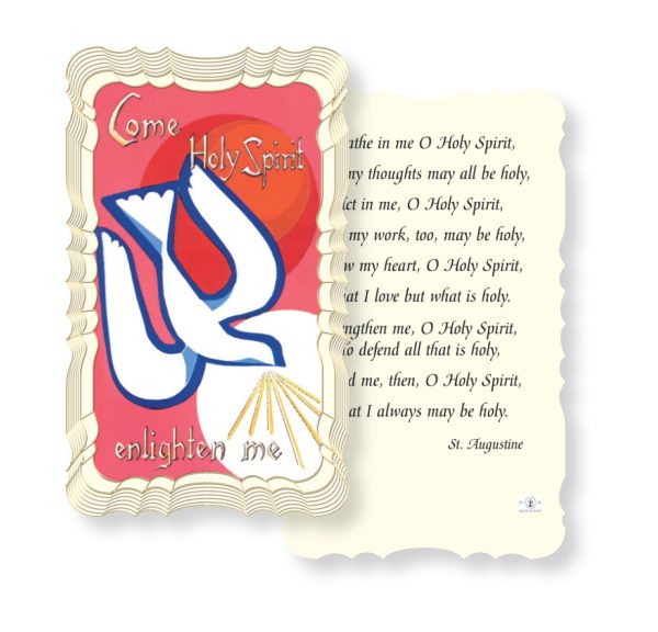 Breathe in Me O Holy Spirit Embossed Linen Prayer Card (Pack of 50)