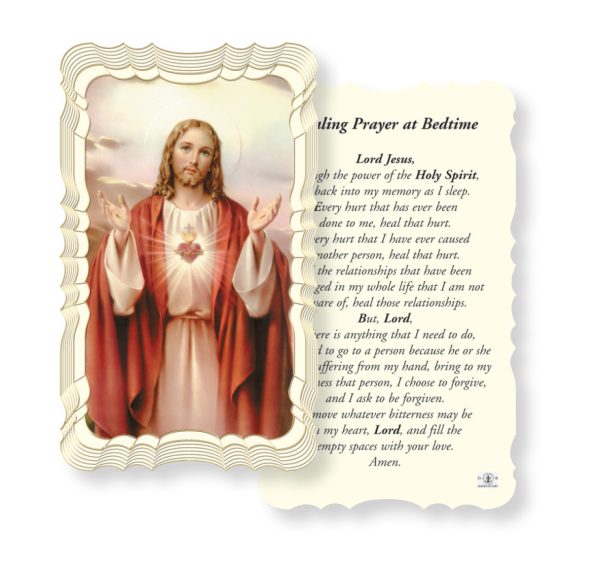 Healing Prayer at Bedtime Embossed Linen Prayer Card (Pack of 50)