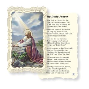 My Daily Prayer Embossed Linen Prayer Card (Pack of 50)