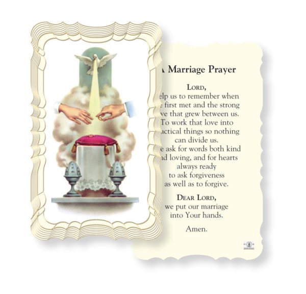 Marriage Prayer Embossed Linen Prayer Card (Pack of 50)
