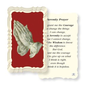Serenity Prayer Gold Embossed Linen Prayer Card (Pack of 50)