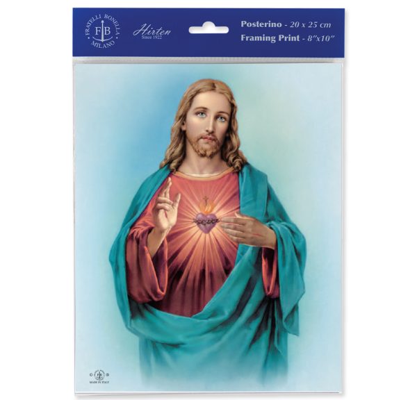8" x 10" Sacred Heart of Jesus Print (sold in packages of 3)