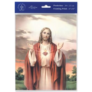 8" x 10" Sacred Heart of Jesus Print (sold in packages of 3)