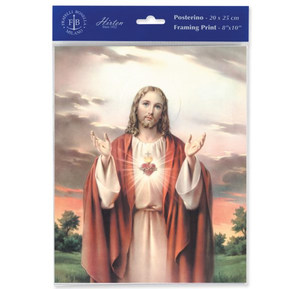 8" x 10" Sacred Heart of Jesus Print (sold in packages of 3)