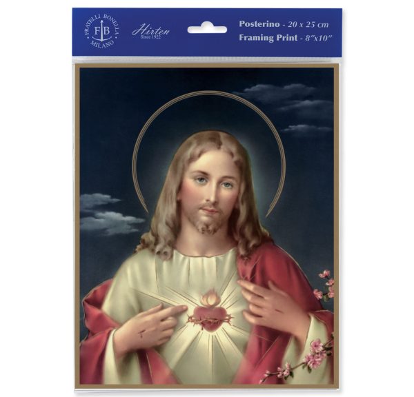 8" x 10" Sacred Heart of Jesus Print (sold in packages of 3)