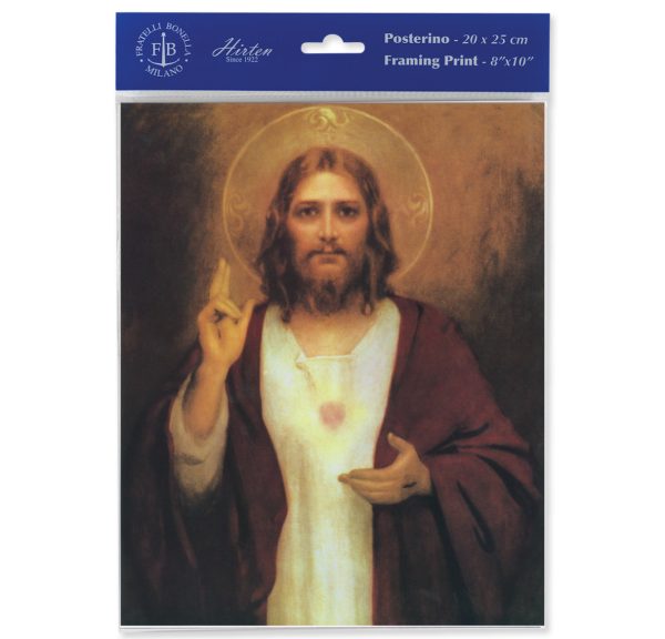 8" x 10" Sacred Heart of Jesus Print (sold in packages of 3)