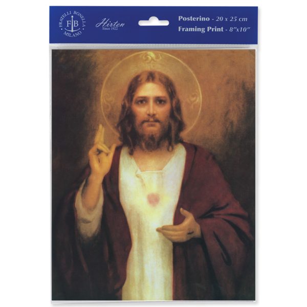 8" x 10" Sacred Heart of Jesus Print (sold in packages of 3)