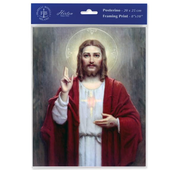 8" x 10" Sacred Heart of Jesus Print (sold in packages of 3)