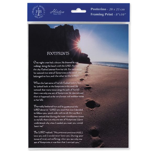 8" x 10" Footprints Mercy Print (sold in packages of 3)