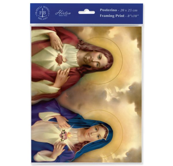 8" x 10" The Sacred Hearts Print (sold in packages of 3)