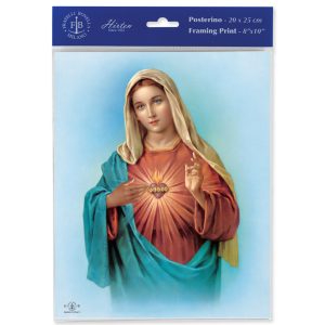 8" x 10" Immaculate Heart of Mary Print (sold in packages of 3)