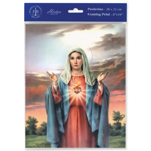 8" x 10" Immaculate Heart of Mary Print (sold in packages of 3)