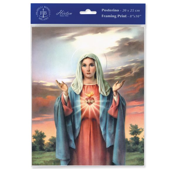 8" x 10" Immaculate Heart of Mary Print (sold in packages of 3)