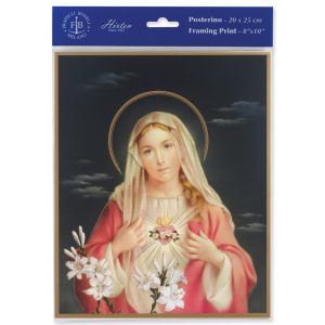 8" x 10" Immaculate Heart of Mary Print (sold in packages of 3)