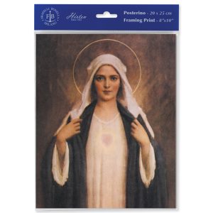 8" x 10" Immaculate Heart of Mary Print (sold in packages of 3)