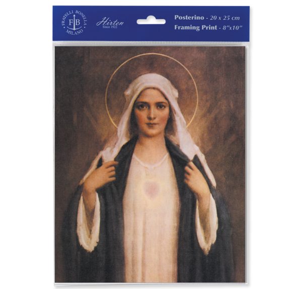 8" x 10" Immaculate Heart of Mary Print (sold in packages of 3)