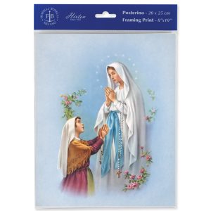 8" x 10" Our Lady of Lourdes Print (sold in packages of 3)