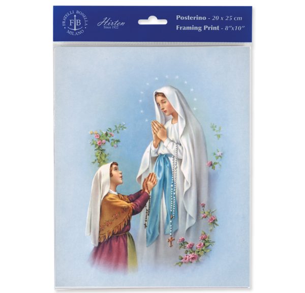 8" x 10" Our Lady of Lourdes Print (sold in packages of 3)